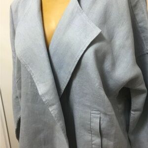 Eileen Fisher Organic Light Blue linen Jacket